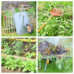 montage,recyclage des branchages pour compost