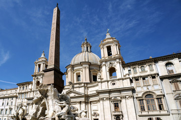 Fototapeta na wymiar Piazza Navona Rom Detail