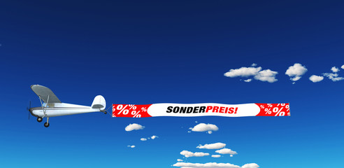 Flieger Konzept mit Werbung - Sonderpreis!