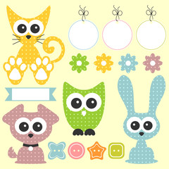 Sweet babyish set with animals