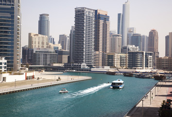 Naklejka na ściany i meble Dubai Marina cityscape, UAE