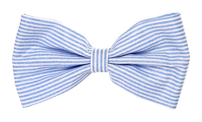Bow tie with blue stripes