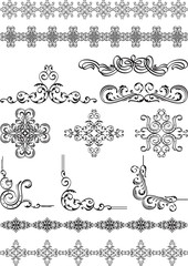 Set of ornate elements