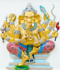 Fototapeta premium God of success 16 of 32 posture. Indian or Hindu God Ganesha ava