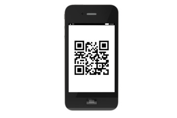 Mobile phone with QR Code