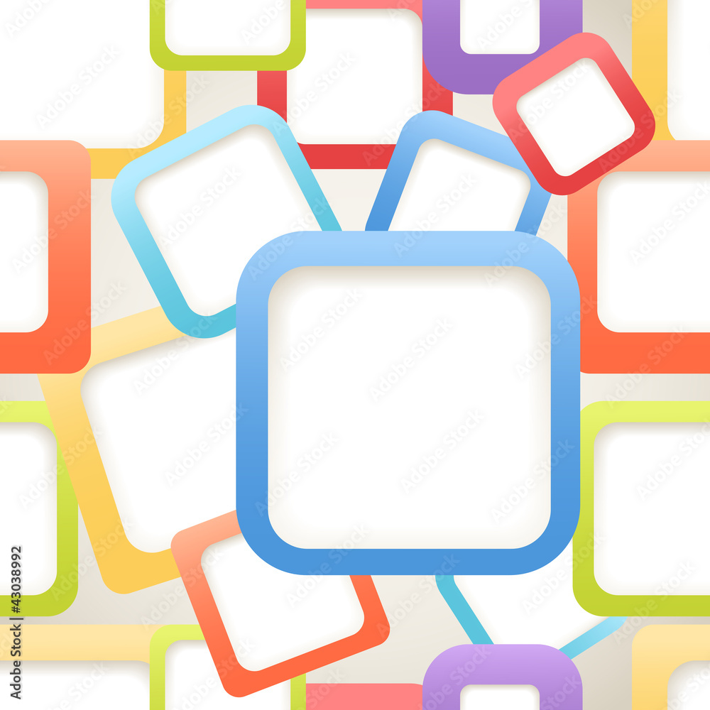 Aufkleber Abstract seamless background of color boxes with blank area for