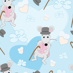 Cute mouse seamless pattern for baby