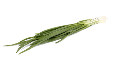 Fresh green onion isolated on white