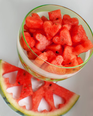 Watermelon Segment with Glass