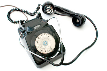 Stethoscope and telephone