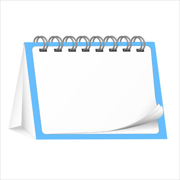 Calendars blank desktop on white