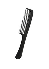 Black hairbrush isolated on white