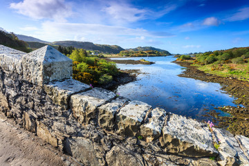 Landscape seen from bridge over water