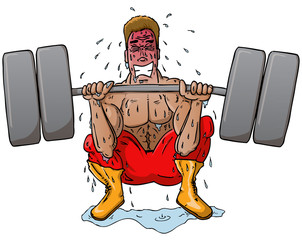 Work out sweat character