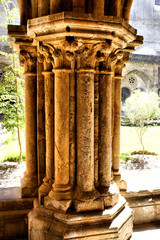 Detail of gothic column in Se Velha, Coimbra