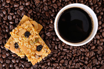 Coffee beans background