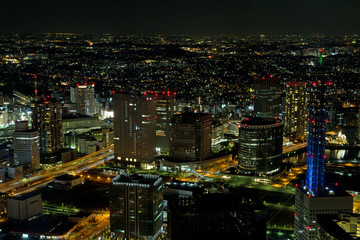 Fototapeta na wymiar Pełna nocy Yokohama