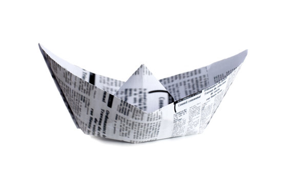 bateau en papier journal origami
