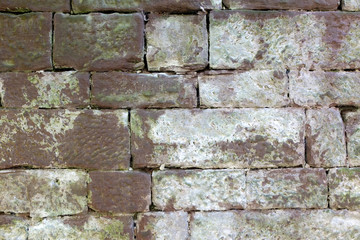 Feuchte Sandsteinwand