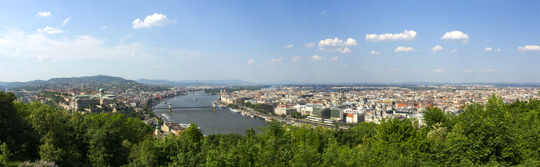 spring panoramic photo of the budapest historic center - 43050799