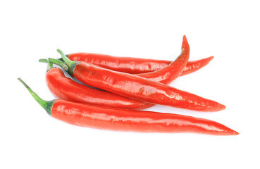 Red pepper on white background