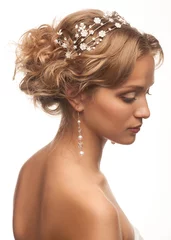 Fotobehang Woman with beautiful hairstyle © DragonFly