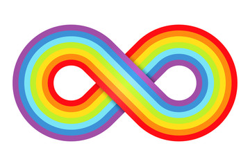 Abstract rainbow infinity. Vector illustration.