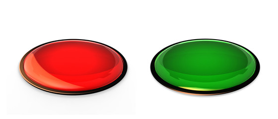 red and green plastic buttons