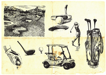 collection of hand-drawn Golf © kuco