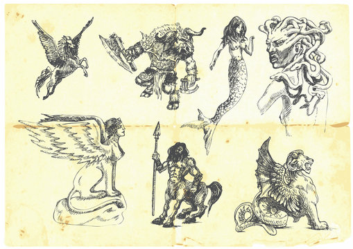 Mystical creatures. According to ancient Greek myths.