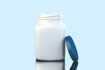 Verpackungsdesign Behälter weiß blau