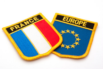 france and europe flags