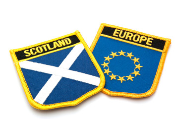 scotland and europe flags
