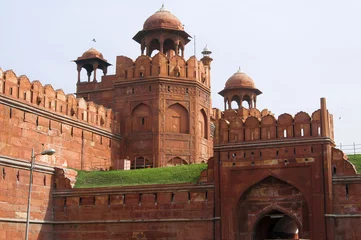 Fotobehang Red Fort in Old Delhi, India © johnnychaos