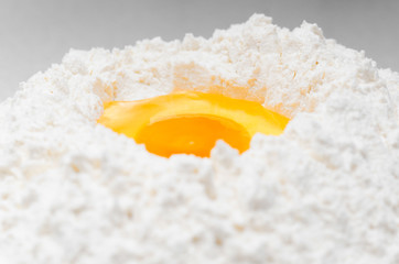 egg in flour