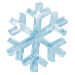 Icy Snowflake Icon isolated on white background