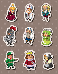 cartoon medieval people stickers