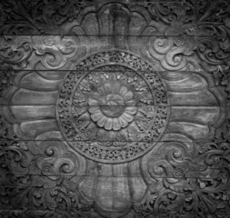 thai style wood caving pattern.