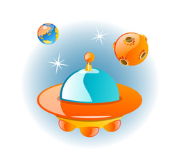 vector icon space ship