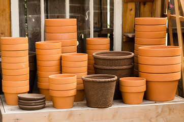 Selection of clay planters