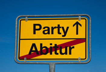 Wechsel-Schild ABITUR-PARTY