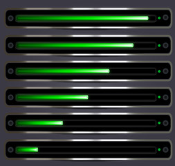 Glowing progress/download/upload bar