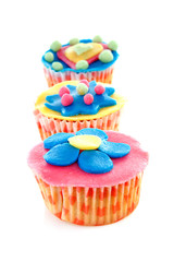 cupcakes with marzipan decoration