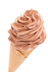 Softeis Schokolade von oben