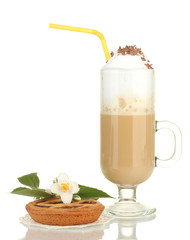 glass of coffee cocktail with tart