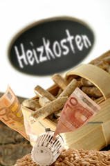 Holzpellets mit Heizungsthermostat