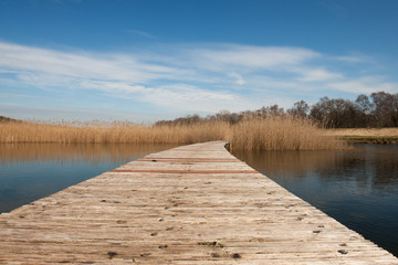 Fototapeta premium Platforms in the water