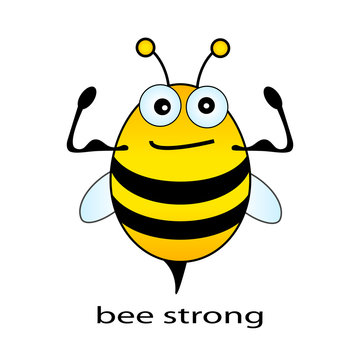 Bee strong vector illustration