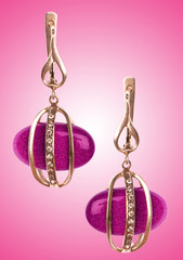 Jewellery concept with nice earrings