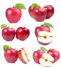 set with apples